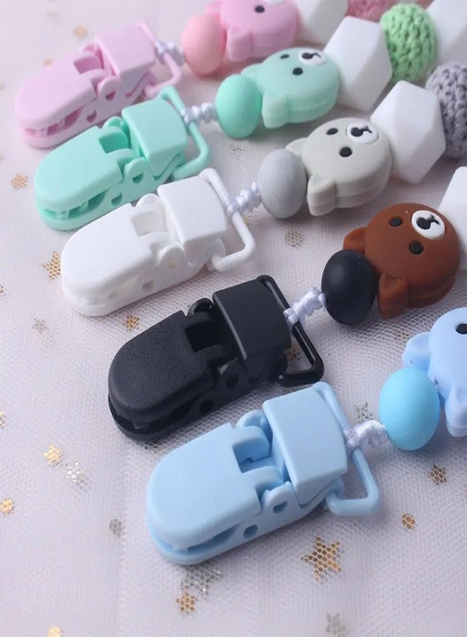 Demearly 10-Pack Pacifier Clip Replacement Ends - BPA-Free Plastic Fasteners for DIY Baby Crafts, Sewing Bibs & Blankets Straps (3/4 Inch, 10 Color) - Image 2